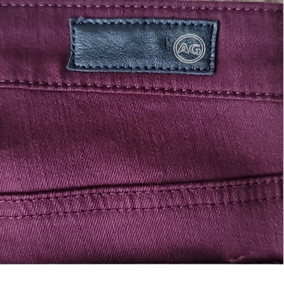 AG ADRIANO GOLDSCHMIED “The Farrah Skinny” Jeans in Burgundy Size 27R - Picture 8 of 10